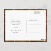 Carte Postale Script rustique Brown en bois Élégant BÉNÉFICIÉ Mi (Dos)