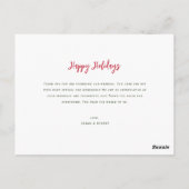 Carte Postale script rustique mariage de vacances faire-part (Dos)