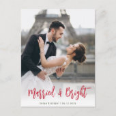 Carte Postale script rustique mariage de vacances faire-part (Devant)