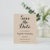 Carte Postale Script simple et élégant Mariage rustique Enregist (Debout devant)
