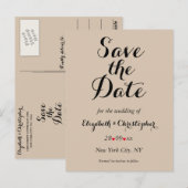 Carte Postale Script simple et élégant Mariage rustique Enregist (Devant / Derrière)