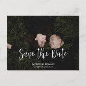 Carte Postale script simple moderne Mariage Enregistrer la photo (Devant)