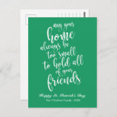 Carte Postale Script stylish Irish Blessing St. Patrick's Day (Devant / Derrière)