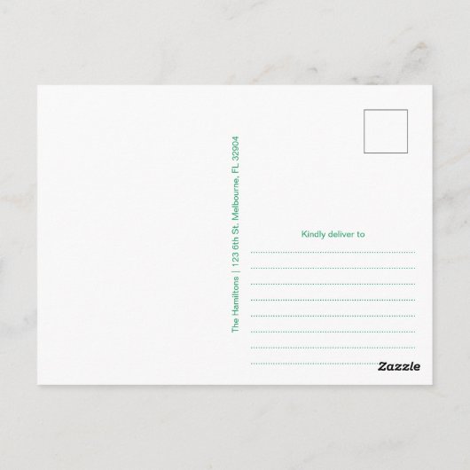 Carte Postale Script stylish Irish Blessing St. Patrick's Day (Dos)