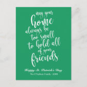 Carte Postale Script stylish Irish Blessing St. Patrick's Day (Devant)