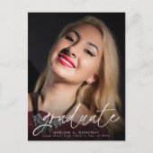 Carte Postale Script tendance Deux Faire-part de graduation phot (Devant)