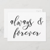 Carte Postale script toujours & pour toujours (Devant / Derrière)
