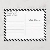 Carte Postale Script Wedding Thank You Post Card (Dos)