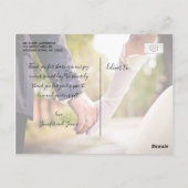 Carte Postale Script Whimsical 2 Photo Rustic Mariage Merci (Dos)