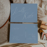 Script Whimsical | Dusty Blue Wedding RSVP