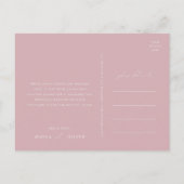 Carte Postale Script Whimsical | Mariage photo Rose Merci (Dos)