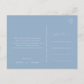 Carte Postale Script Whimsical | Merci Mariage photo bleu (Dos)