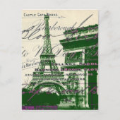 Carte Postale scripts français Paris eiffel tour arc de triomphe (Devant)