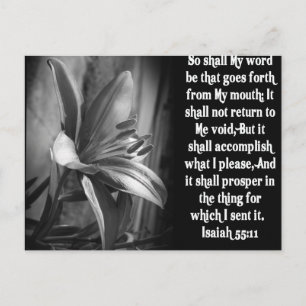 CARTE POSTALE SCRIPTURE BIBLE ISAIAH 55:11