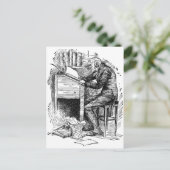 Carte Postale Scrooge à son bureau (Debout devant)