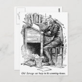 Carte Postale Scrooge at His Desk (Devant / Derrière)