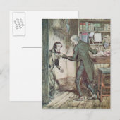 Carte Postale Scrooge et Bob Cratchit (Devant / Derrière)