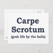 Carte Postale Scrotum de Carpe (Devant / Derrière)