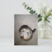 Carte Postale Scruffy mignon chien (Debout devant)