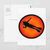 CARTE POSTALE SCUBA À DUSK (Devant / Derrière)