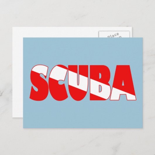 Carte Postale Scuba (anglais) (Devant / Derrière)