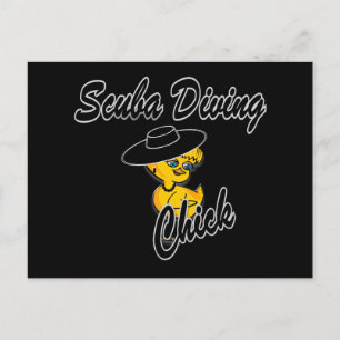 Carte Postale Scuba Diving Chick #4