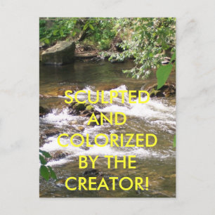 CARTE POSTALE SCULPTÉ ET COLORÉ PAR LE CRÉATEUR