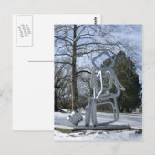 Carte Postale Sculpture d'argent dans Mellon Park (Devant / Derrière)