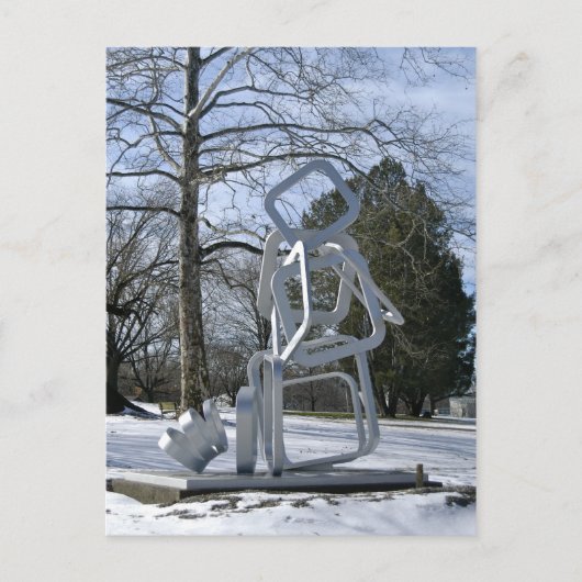 Carte Postale Sculpture d'argent dans Mellon Park (Devant)