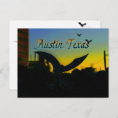 Carte postale Sculpture de chauve-souris d'Austin (Devant / Derrière)