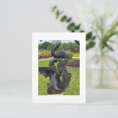 Carte Postale Sculpture de Héron Noir (Debout devant)