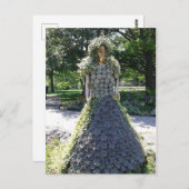 Carte Postale Sculpture de la femme faite de succulents (Devant / Derrière)