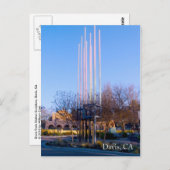 Carte Postale Sculpture de la gare de Davis (Devant / Derrière)