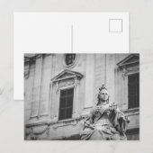 Carte Postale Sculpture de la reine Victoria à La Valette, Malte (Devant / Derrière)