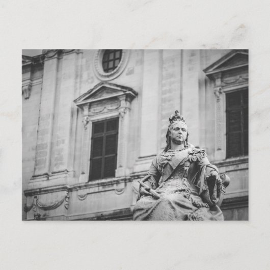 Carte Postale Sculpture de la reine Victoria à La Valette, Malte (Devant)