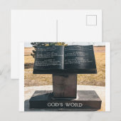 Carte Postale Sculpture de livre ouvert (Devant / Derrière)