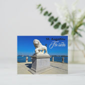 Carte Postale Sculpture de marbre au pont des Lions St. Augustin (Debout devant)