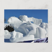 Carte Postale Sculpture de neige à l'ours polaire, Québec, Canad (Devant)