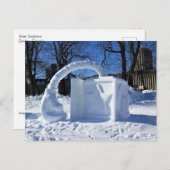 Carte Postale Sculpture de neige, Québec, Canada (Devant / Derrière)
