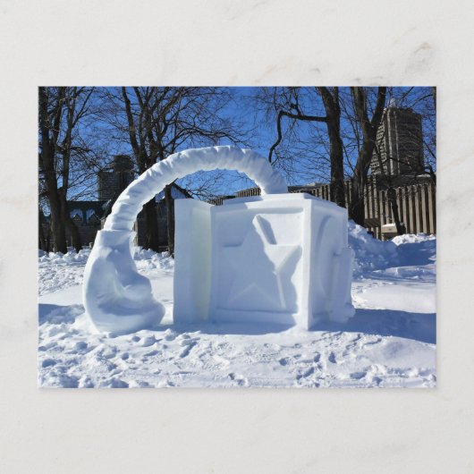 Carte Postale Sculpture de neige, Québec, Canada (Devant)