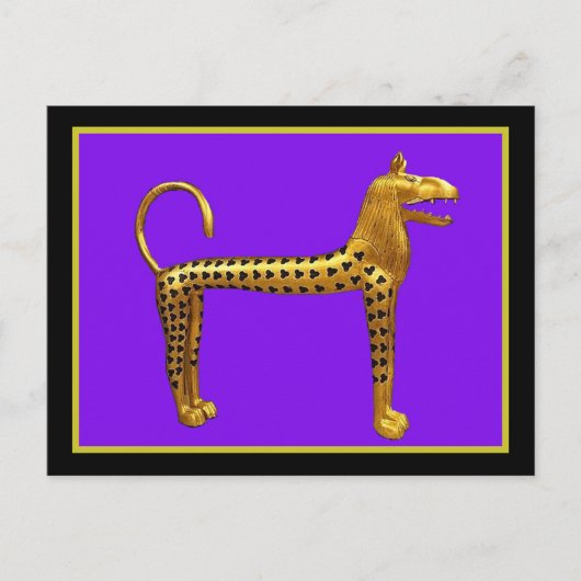 Carte Postale Sculpture du lion égyptien, (Devant)