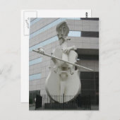 Carte Postale Sculpture en musicien (Devant / Derrière)