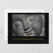 Carte Postale Sculpture en pierre douce Bouddha (Devant / Derrière)