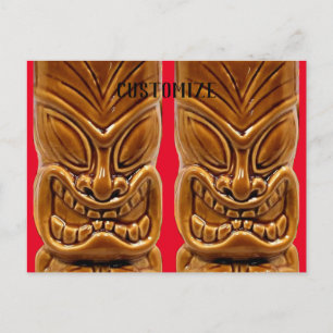 Carte Postale Sculpture Gold Tiki Thunder_Cove