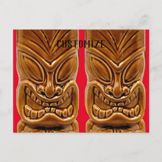 Carte Postale Sculpture Gold Tiki Thunder_Cove (Devant)