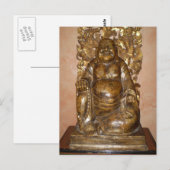 CARTE POSTALE SCULPTURE GOLDEN BUDDHA (Devant / Derrière)