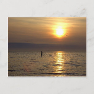 Carte Postale Sculpture Homme en fer, Crosby, Liverpool UK