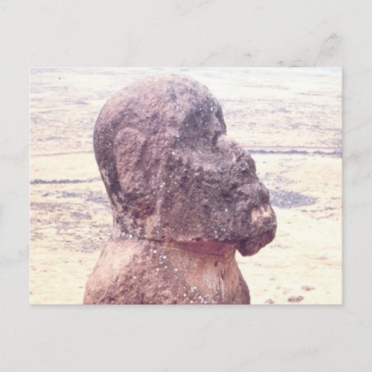 Carte Postale Sculpture Moai de l'île de Pâques (Devant)