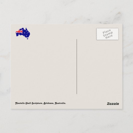 Carte Postale Sculpture Shell Nautalis, Brisbane, Australie (Dos)