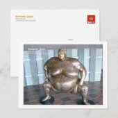Carte Postale Sculpture Sumo Wrestling, Japon (Devant / Derrière)